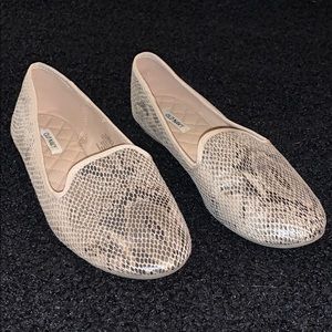 Faux Snakeskin Loafers